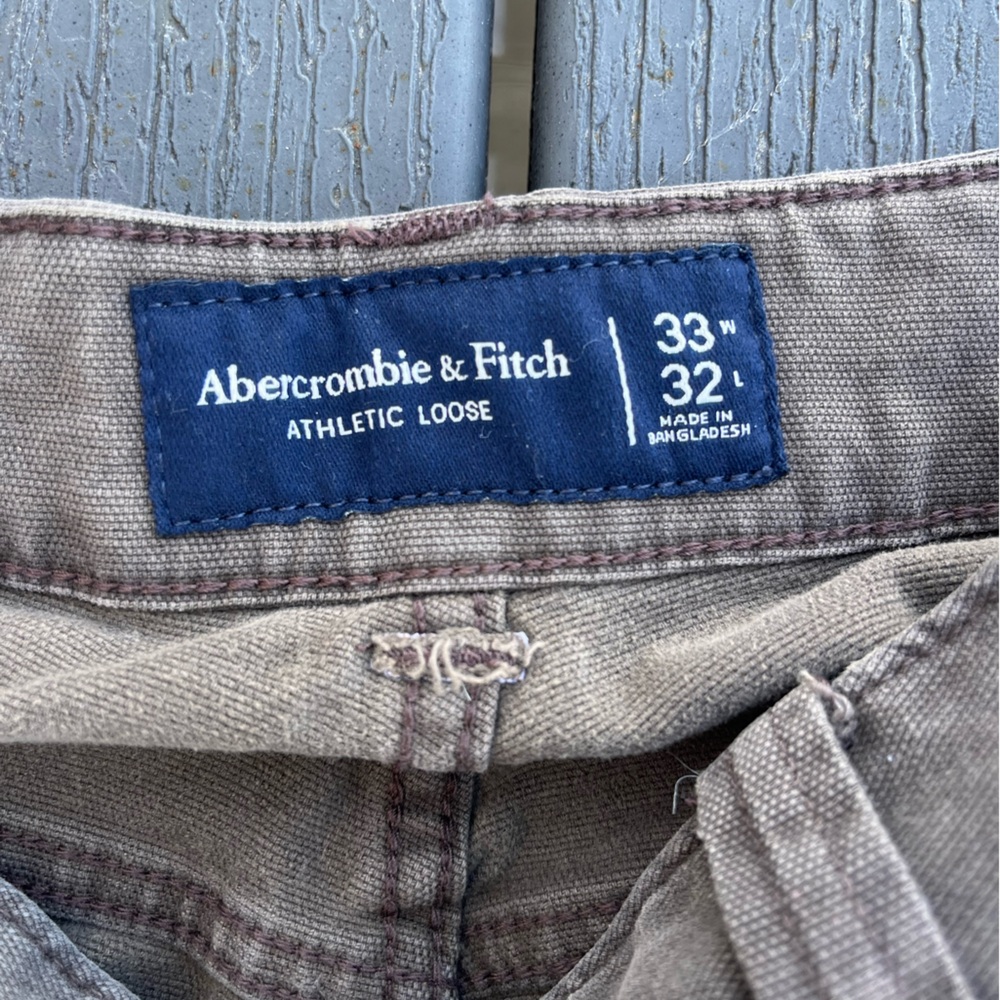 Abercrombie & Fitch Jeans Men’s 33x29 Brown Carpenter Athletic Loose Y2K - Picture 4 of 9